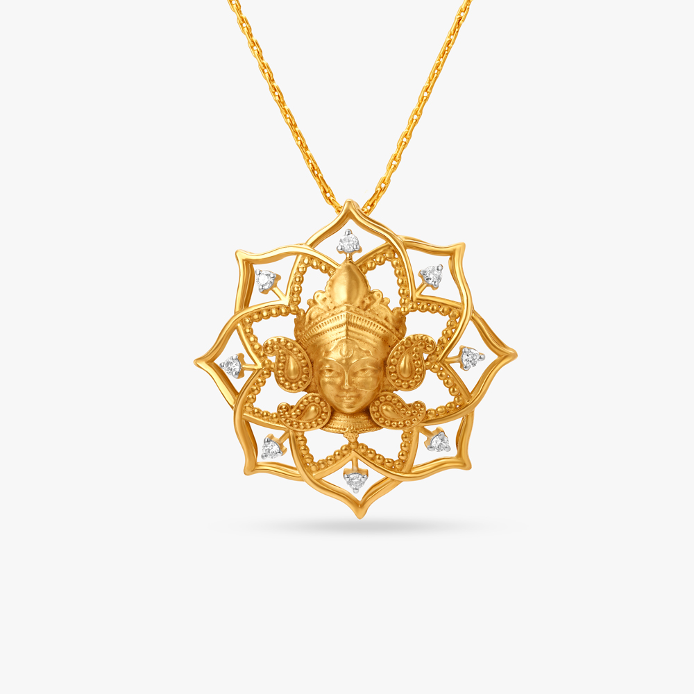 Beautiful Goddess Durga Pendant,,hi-res image number null