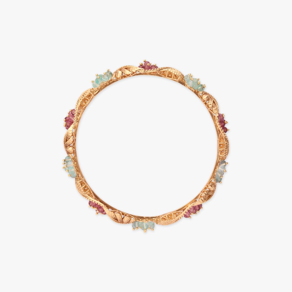 Verdant Vineflow Gold Bangle,,hi-res image number null