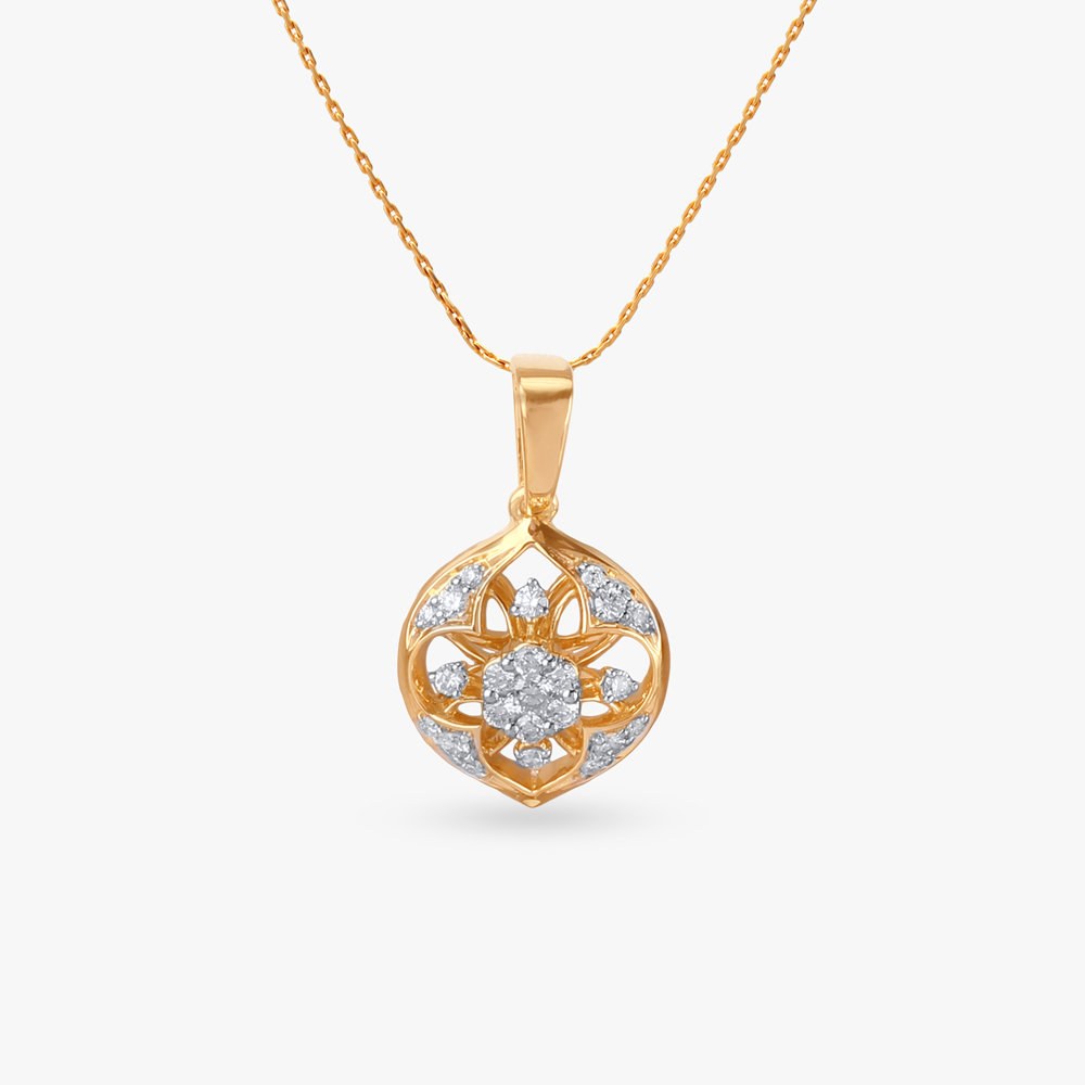 Floral Crown Diamond Pendant,,hi-res image number null