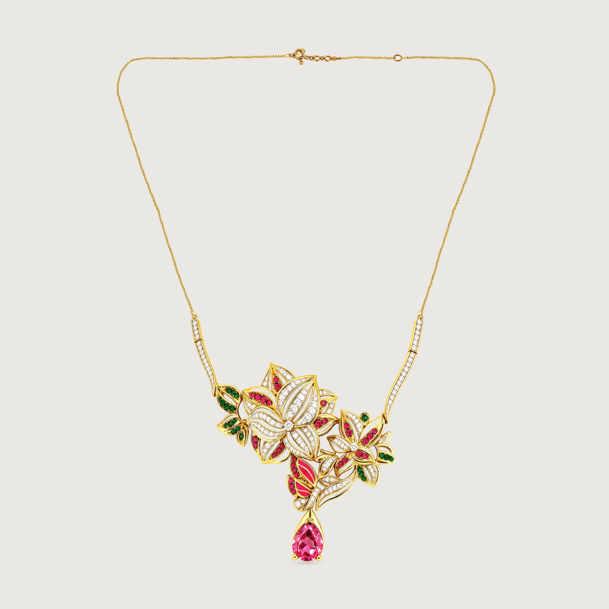 Vibrant Blossom Diamond Necklace,,hi-res image number null