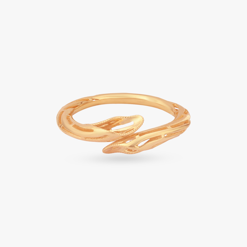 Sculpted Scale Gold Ring,,hi-res image number null