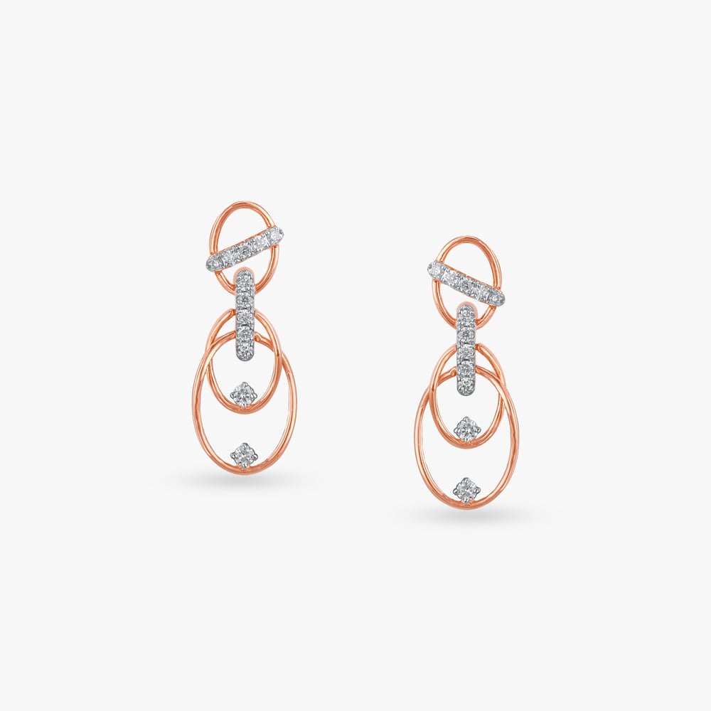 

Twisted Radiance Diamond Drop Earrings