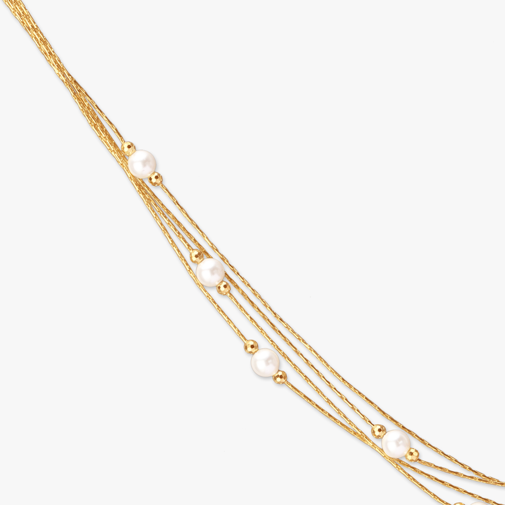 Timeless Grace Pearl and Gold Chain,,hi-res image number null