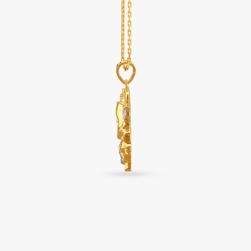 Ganesha Charm Gold Pendant,,hi-res image number null