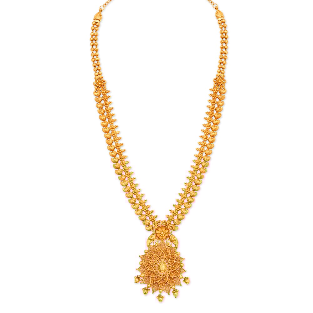 

Ornate Floral Gold Haram