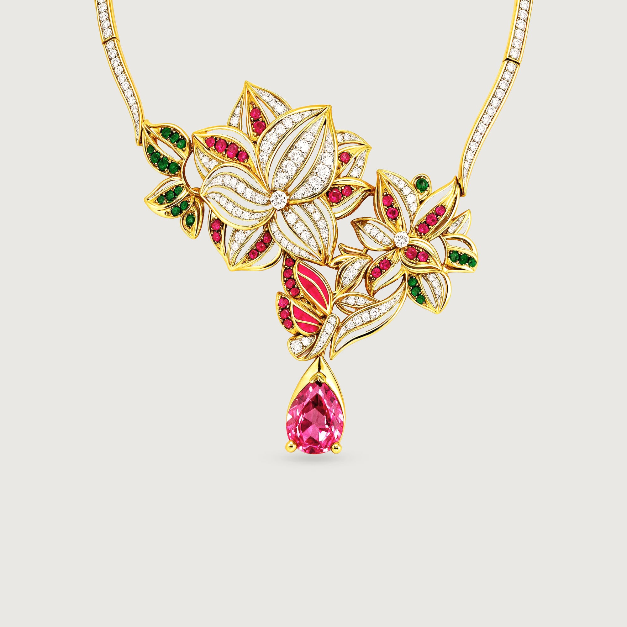 Vibrant Blossom Diamond Necklace,,hi-res image number null