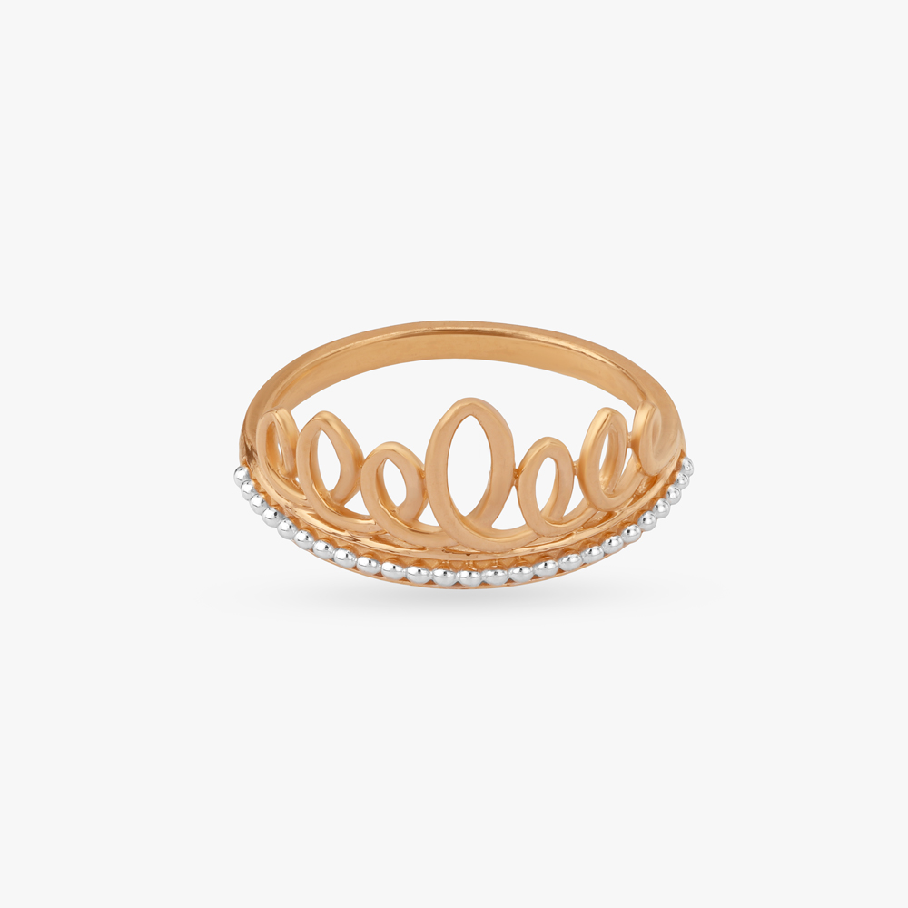Beaded Tiara Gold Ring,,hi-res image number null