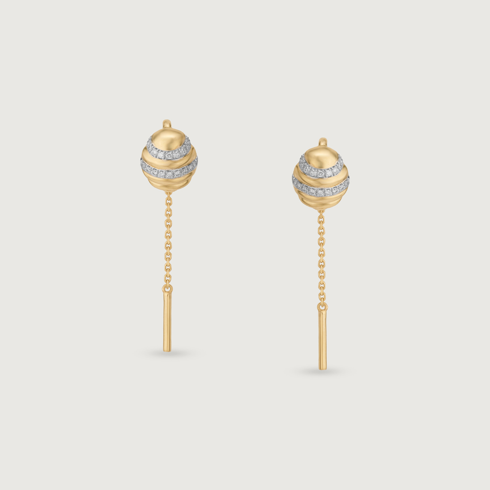 Hive Whisper Diamond Sui Dhaga Earrings,,hi-res image number null
