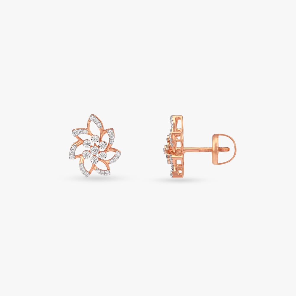 Blossom Gleam Diamond Stud Earrings,,hi-res image number null