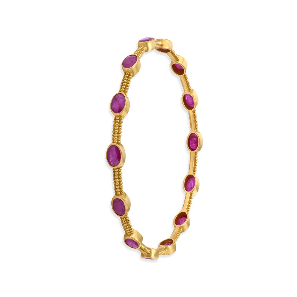Graceful Gold Ruby Bangle,,hi-res image number null