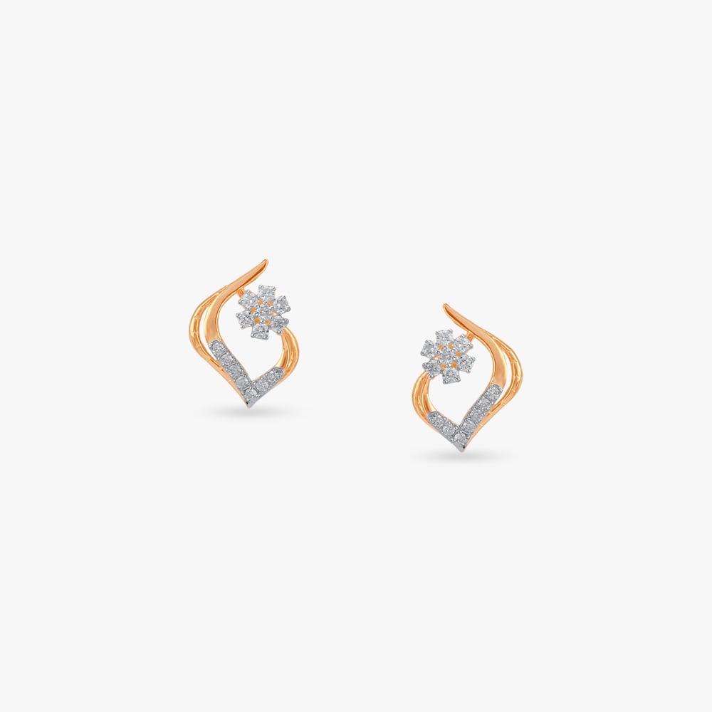 

Bloom Curl Diamond Stud Earrings