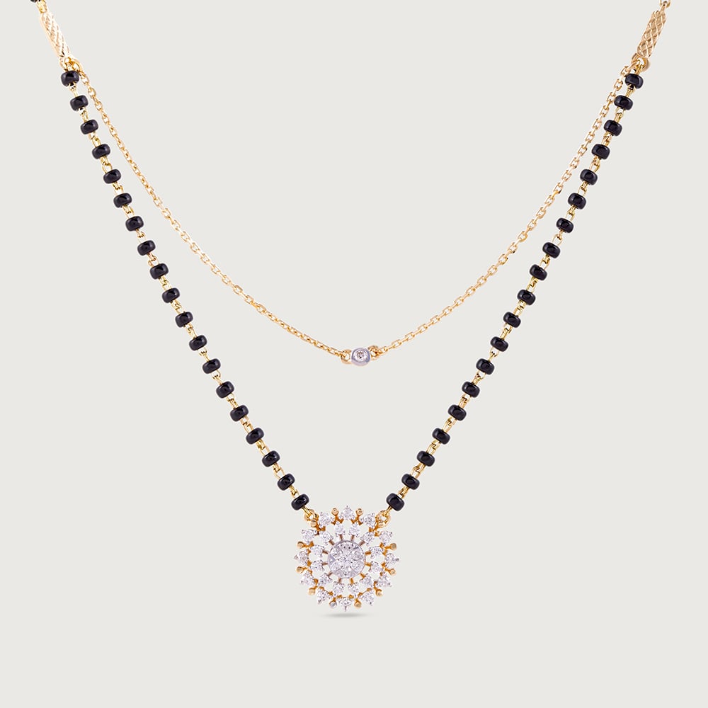 Eternal Sunflower Gold and Diamond Mangalsutra,,hi-res image number null
