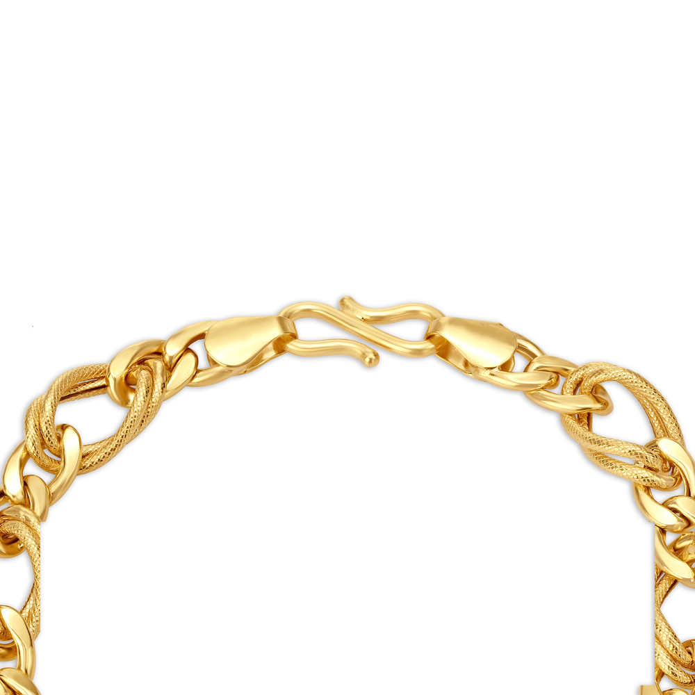 Artisitic Link Gold Bracelet For Men,,hi-res image number null