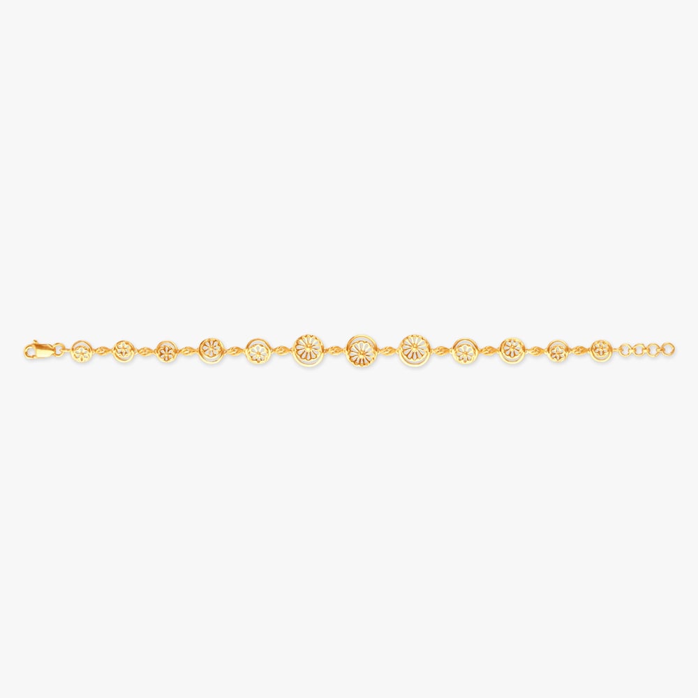 Floral Cascade Gold Bracelet,,hi-res image number null