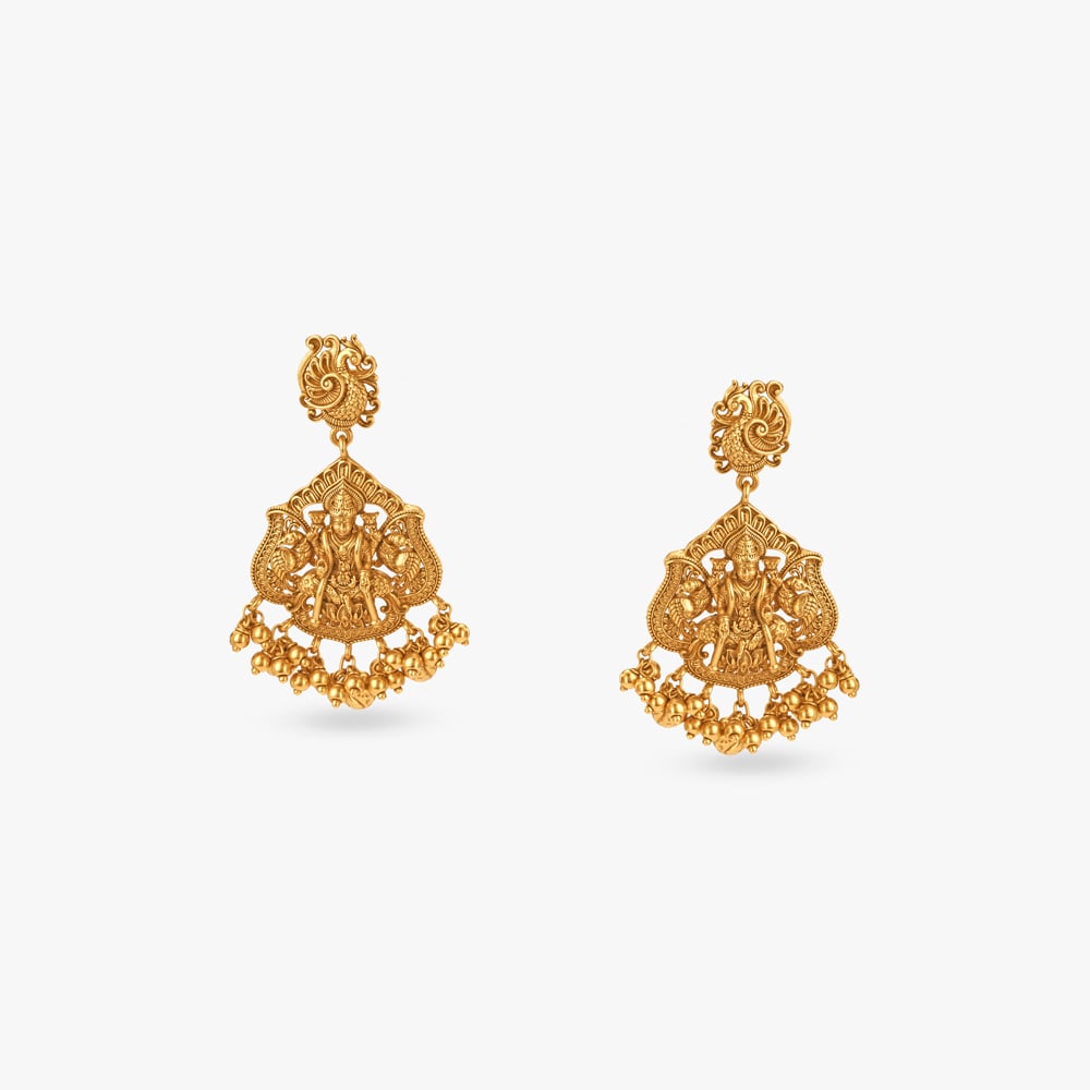 Peacock Nakshi Gold Temple Short Necklace Set,,hi-res image number null