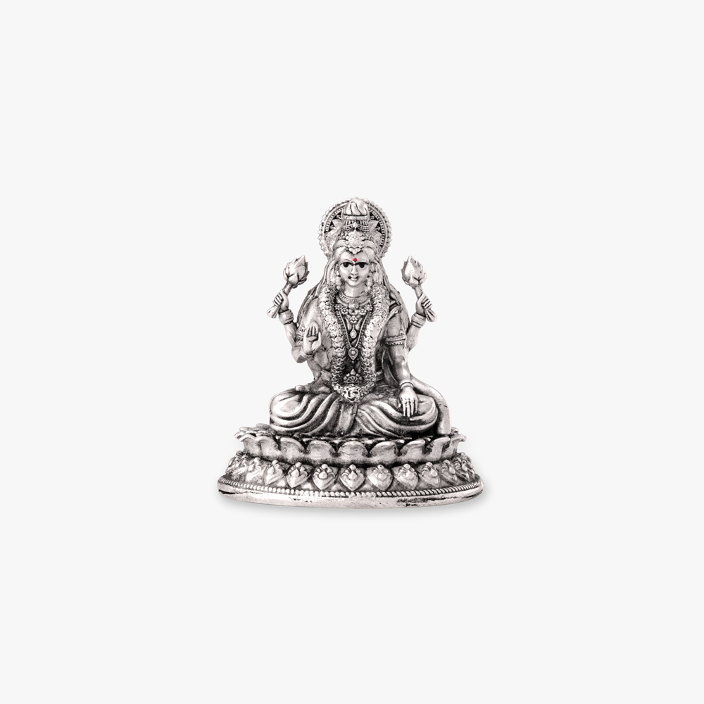 Sacred Ganesha and Lakshmi Silver Idol,,hi-res image number null