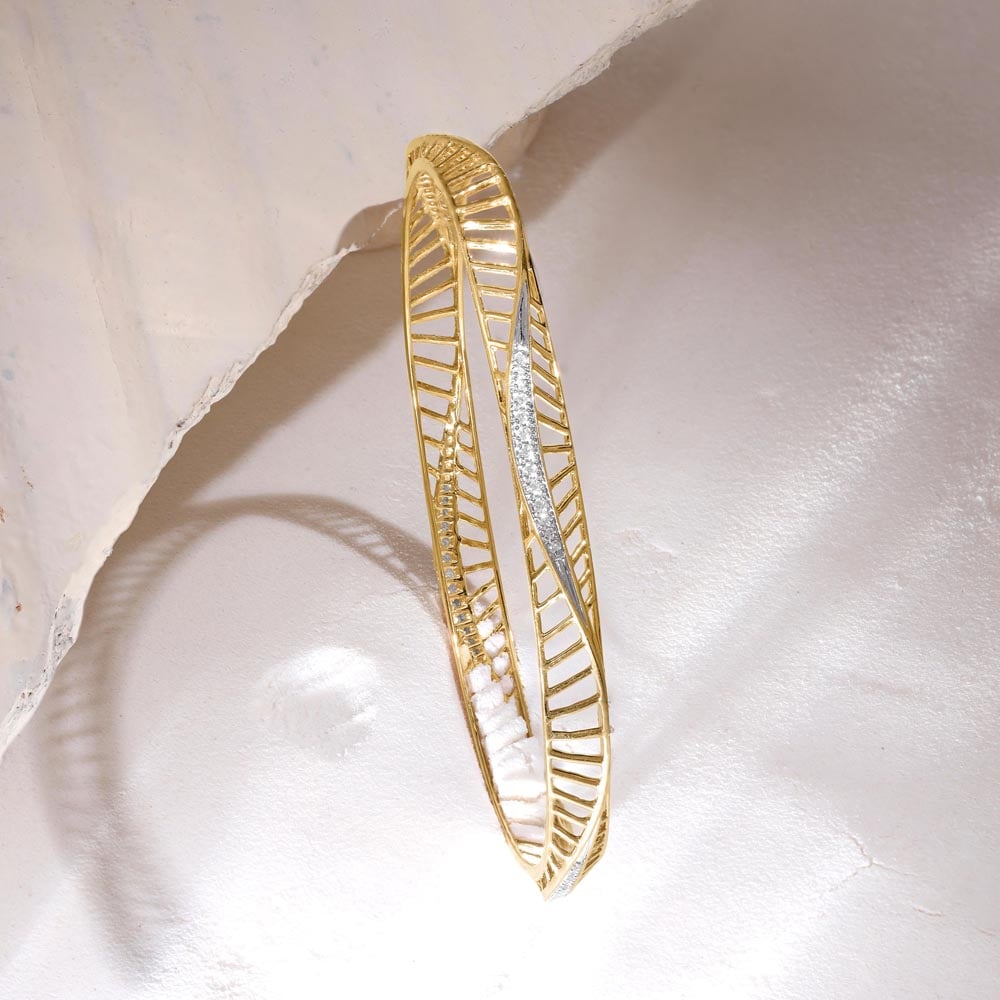 Trendy Sleek Diamond Bangle,,hi-res image number null