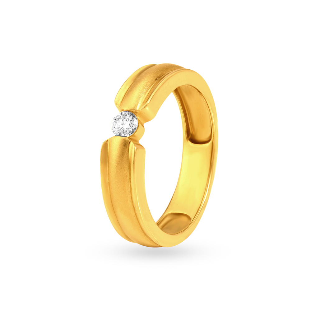 Bold Brilliance Diamond Finger Ring for Men,,hi-res image number null