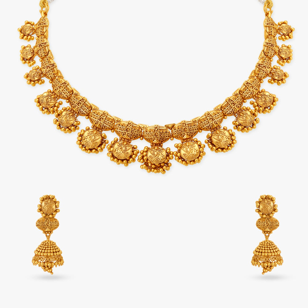 Temple Artistry Gold Necklace Set