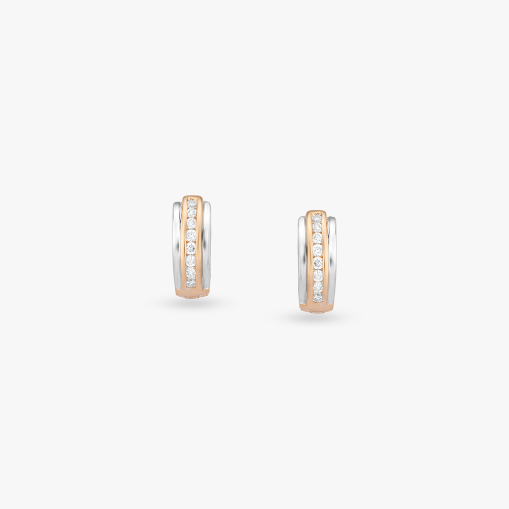 Refined Luxury. Diamond Hoop Earrings For Men,,hi-res image number null