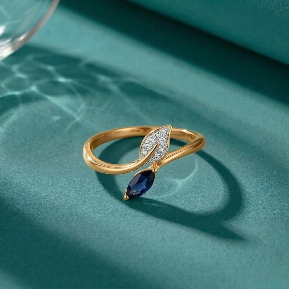 Midnight Leaf Diamond Ring by Tanishq