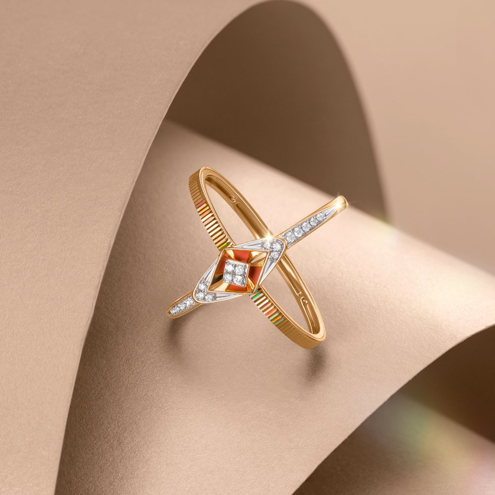 Radiant Ember Diamond Ring by Tanishq