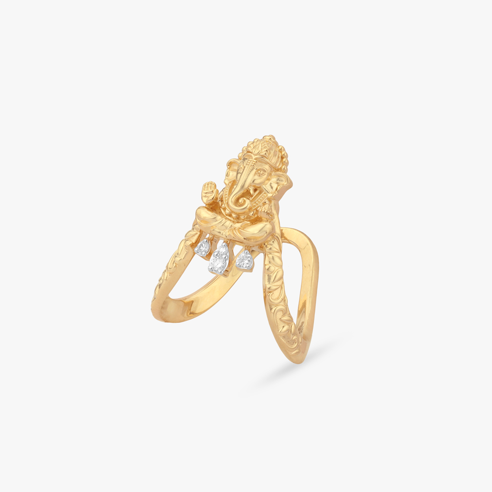 Ganesha Vanki Diamond Ring by Tanishq